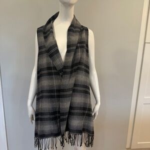 Annette Gortz Plaid Fringe Vest